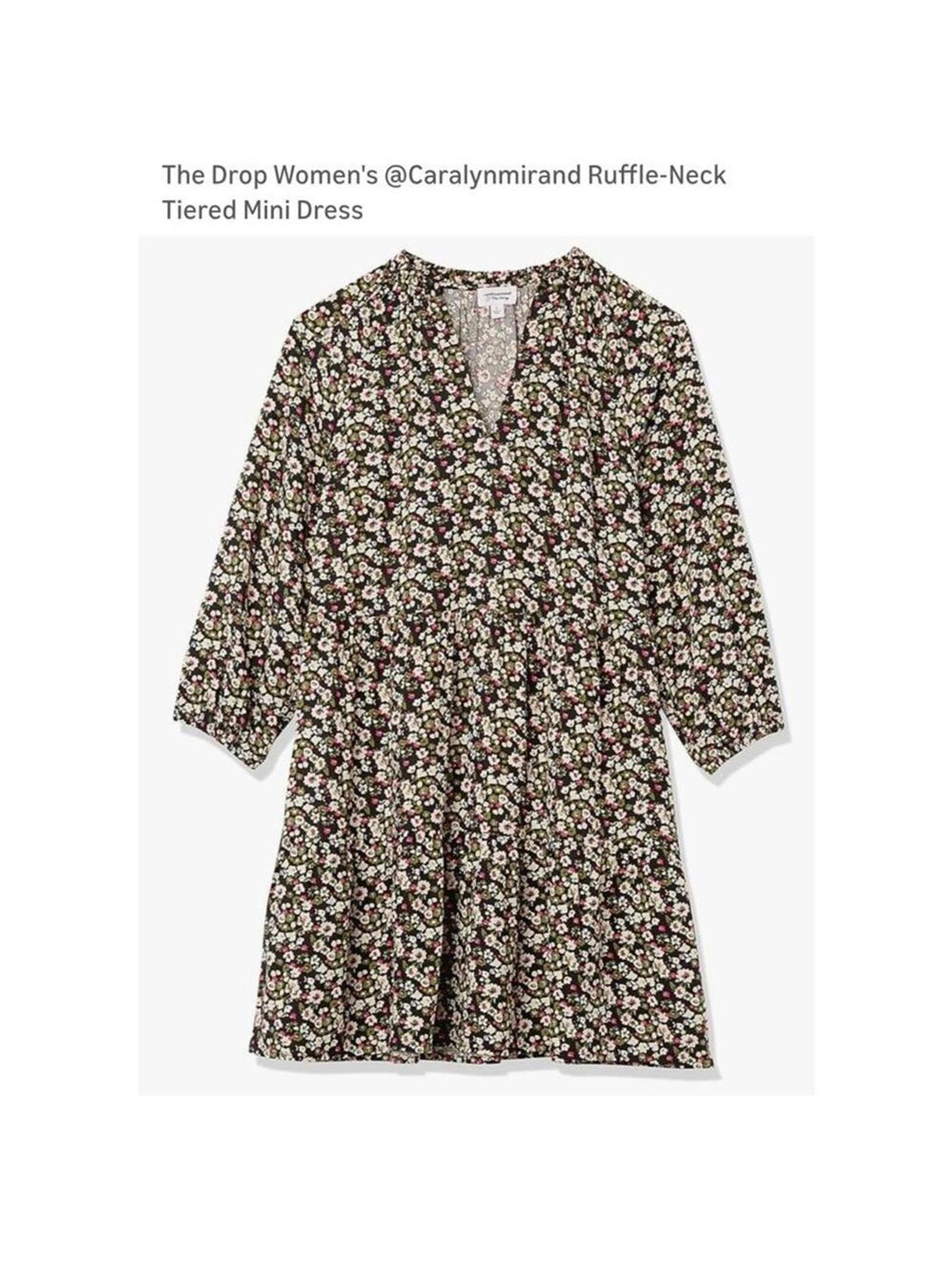 The Drop Women's Caralynmirand Ruffle-Neck Tiered Mini Dress M